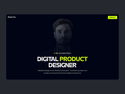 Portfolio website framer hero homepage personal website portfolio product designer ui designer web webflow