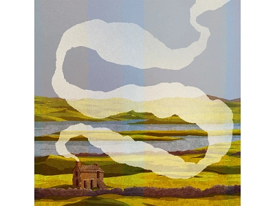 S for Smoke 36daysoftype adobe blendingmodes digitalart digitalpainting hiddentype house illustration landscape layering light muti photoshop s sky smoke texture typography