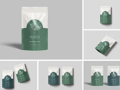 Pouch Packaging Mockup 3d advertising background bag blank candy container container paper design foil food product isolated merchandise package bag packaging pouch product pack snack template white