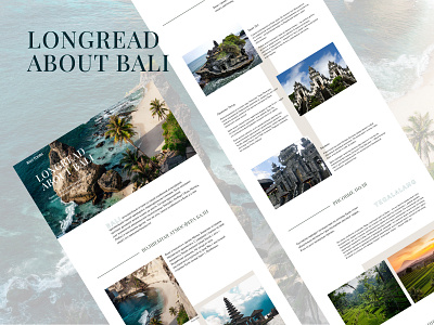 Longread Bali design designinspiration landing ui uidesign uiux webdesign webdesigner