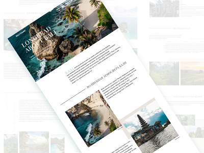 Longread Bali figma landing ui uidesign uiux webdesign webdesigner