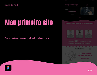Meu primeiro site black design figma first project hero section it company pink ui ui design uiux user experience ux design web design website