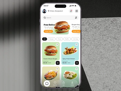 Food Delivery App Design animation app design delivery app design uiux figma design food food app food delivery app oripio oripio design agency product design restaurant app sujon sujon co sujon hossain ui ui design ux design