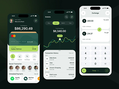 Finance App animation app design banking crypto app design uiux figma design finance mobile app oripio product design sujon sujon co ui ui design ux design