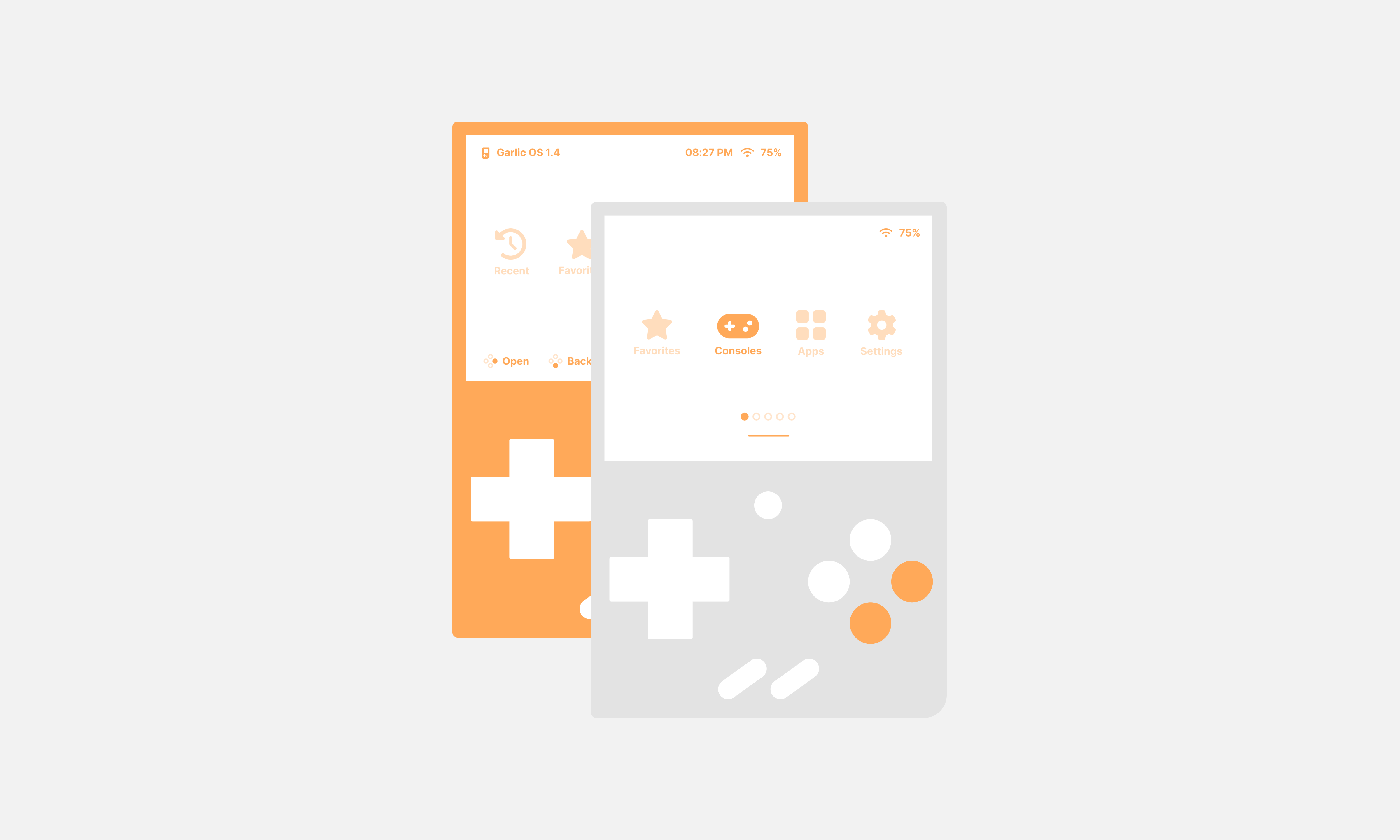 Emulation Handheld UI 30 minute design app design challenge game ui gaming graphic design handheld game illustration retro games ui