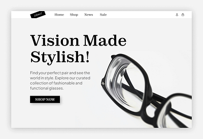 Vision1 branding design glasses italy lenses ux vision web design website