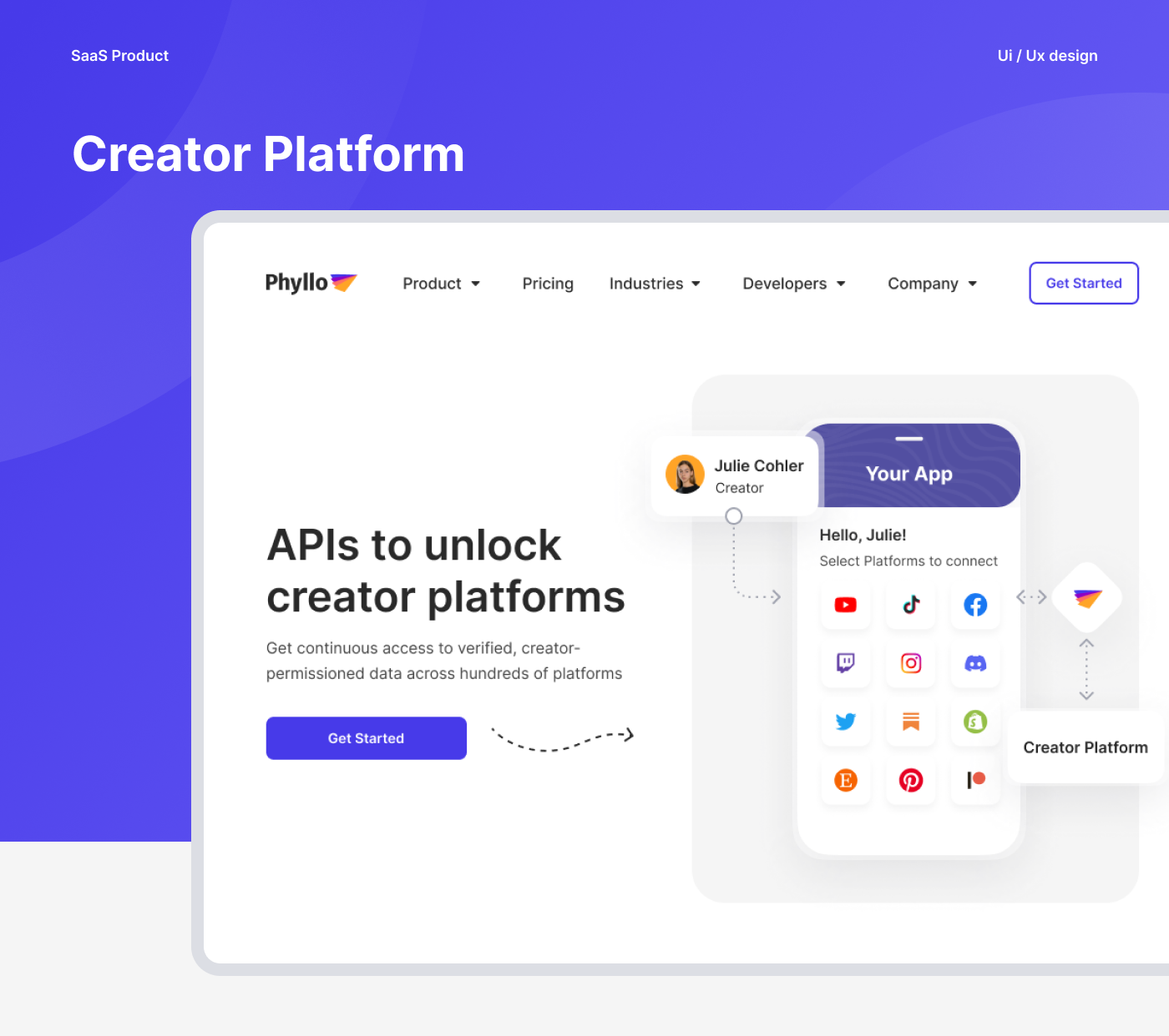 Example of Landing Page Design | Converting UI/UX