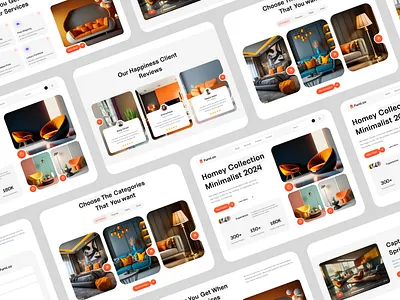 Homey Collection - Furniture Landing Page ecommerce furniture home home page landing page market marketplace shop store uiux we web design website design