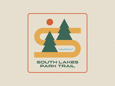 South Lakes Park Trail Logo logo logo design municipal municipal design outdoors parks trail