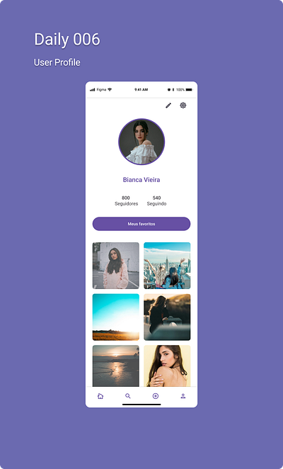 Daily 006 - User Profile ui