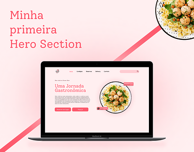 Minha primeira Hero Section design dinner figma food hero section restaurant ui ui design uiux user experience ux ux design web web design website
