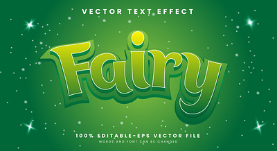 Fairy 3d editable text style Template greeting