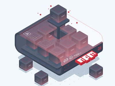 NPM Workspace with JAVA. Isometric Design app ar code cyber data design development digital illustration isometric java npm program script ui web