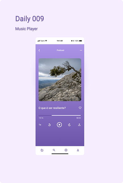 Daily 009 - Music Player ui