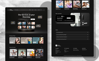 Urban Company - Dark theme dailyui design designer ui uidesign uiux ux uxdesign webpage