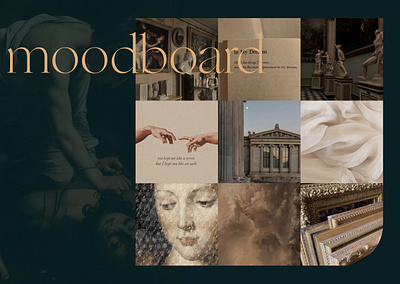 Caravaggio landing page & presentation art brand branding graphic design moodboard podcast visual visual identity