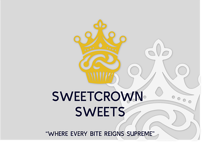 "SweetCrown Sweets" logo branding design figma graphic design illustration logo modern modern logo ui