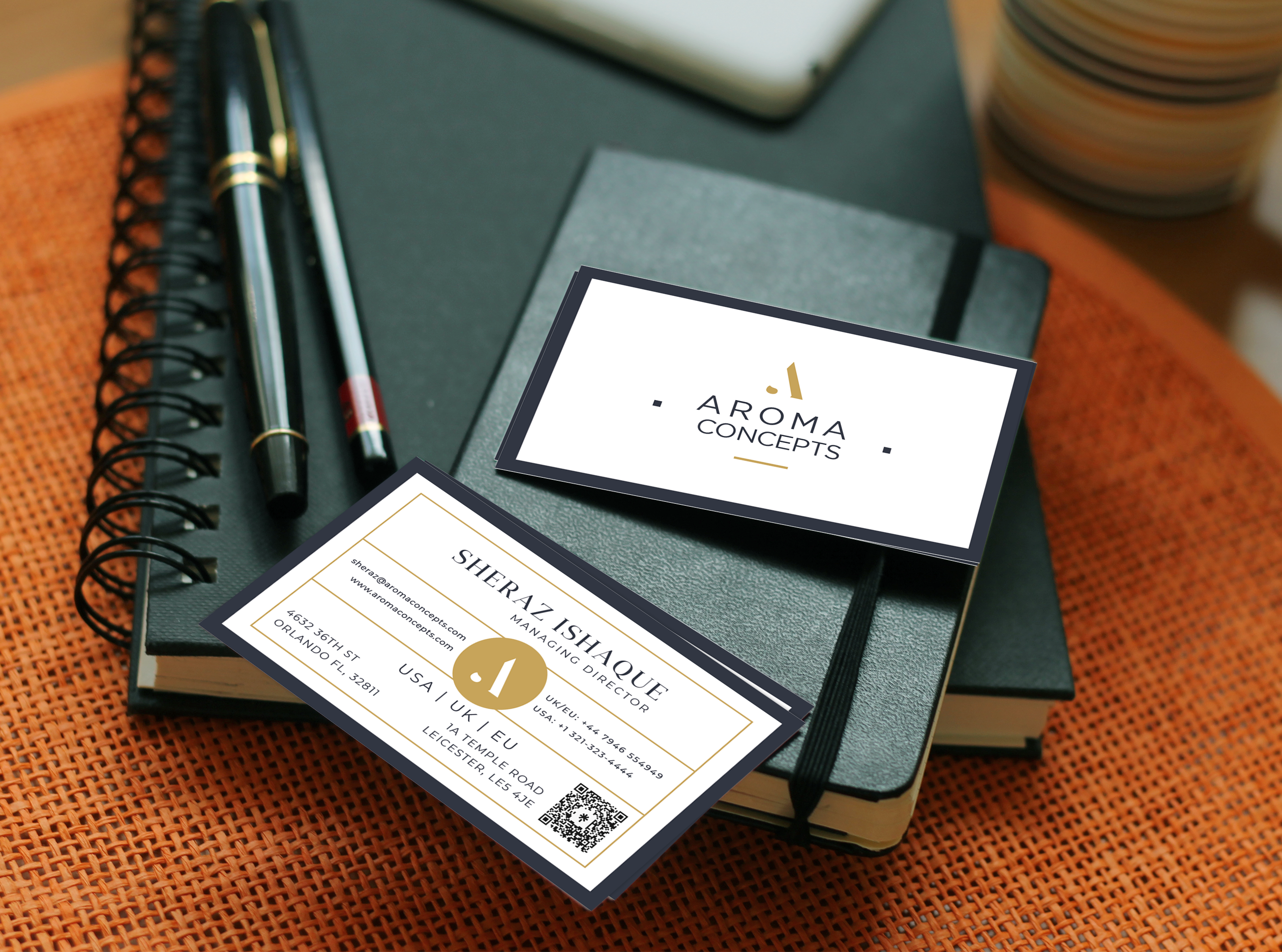 Aroma Concepts Visiting Card brandidentity branding business creative design graphic design illustration logo vector