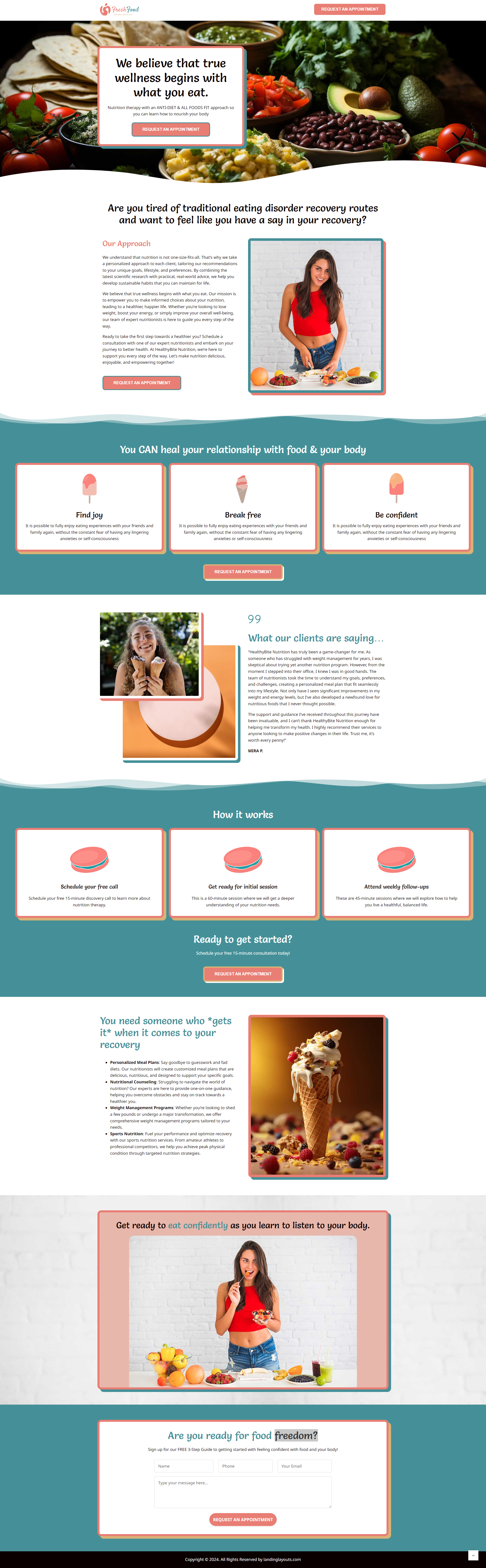 Superior Health Nutrition Lead Generation Landing Page design landing page lead generation template wordpress