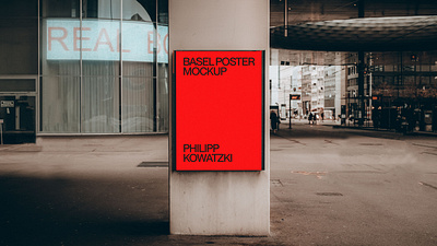 Free A1 Poster Mockup - Swiss City Basel basel mockup billboard mockup city mockup free mockup mockup poster mockup swiss mockup urban mockup