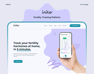 Inito | Fertility Tracking Platform fertility tracking health website landing page medical website web design women health