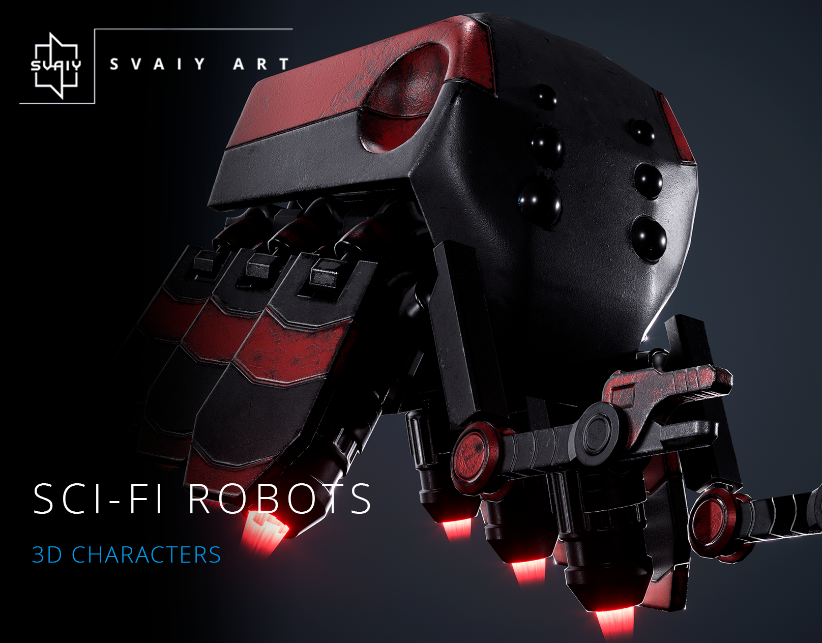 SCI-FI DRONES & ROBOTS | 3D CHARACTERS 3d 3d animation 3d characters 3d modelling game art game assets game ready hard surface sci fi unity unreal engine