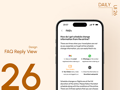 Day 26: FAQ Reply View daily ui challenge faq card design interaction design microcopy ui design user experience user interface