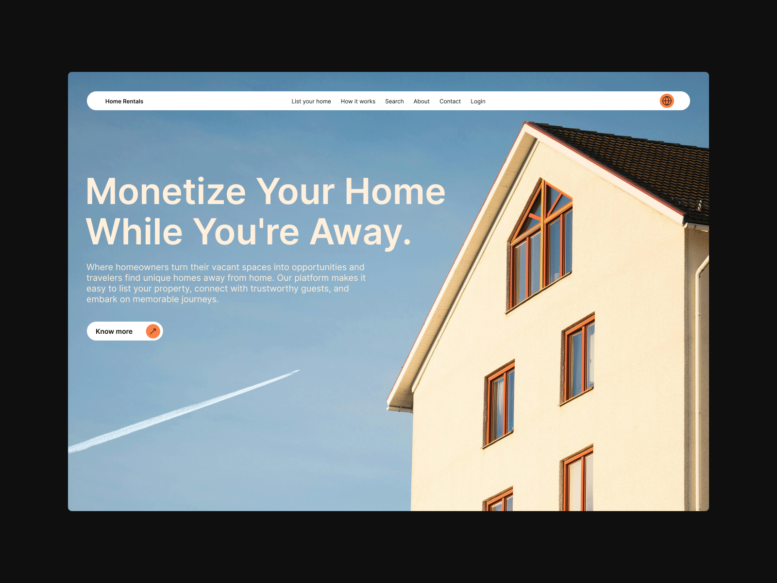 Home Rentals art direction design graphic design landing landing page ui ui design uxui web web design website