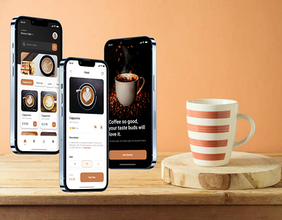 Coffee App UI Design applife coffeeconnoisseur coffeedelivered coffeelovers coffeewithaconscience ethicalbeangoodness findcoffee hashtagtreatyourself ordercoffee riseandgrind riseandgrindinstyle supportlocalcoffee ui