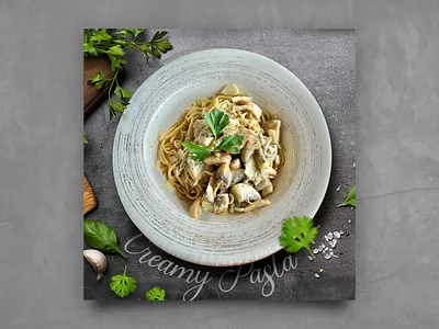 Food banner for social media branding cafe cafe banner design food banner food display graphic design instagram post pasta pasta banner social media post