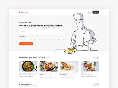 Search Recipe cooking dishes cooking design food home page recipe search ui webdesign website