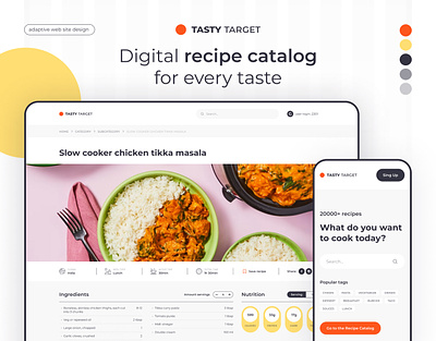 Recipe Catalog Tasty Target adaptive catalog cooking design food recipe ui webdesign website