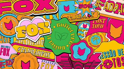 FOX Retrô branding color graphic design logo logo design logomarca marca retro social media tropical