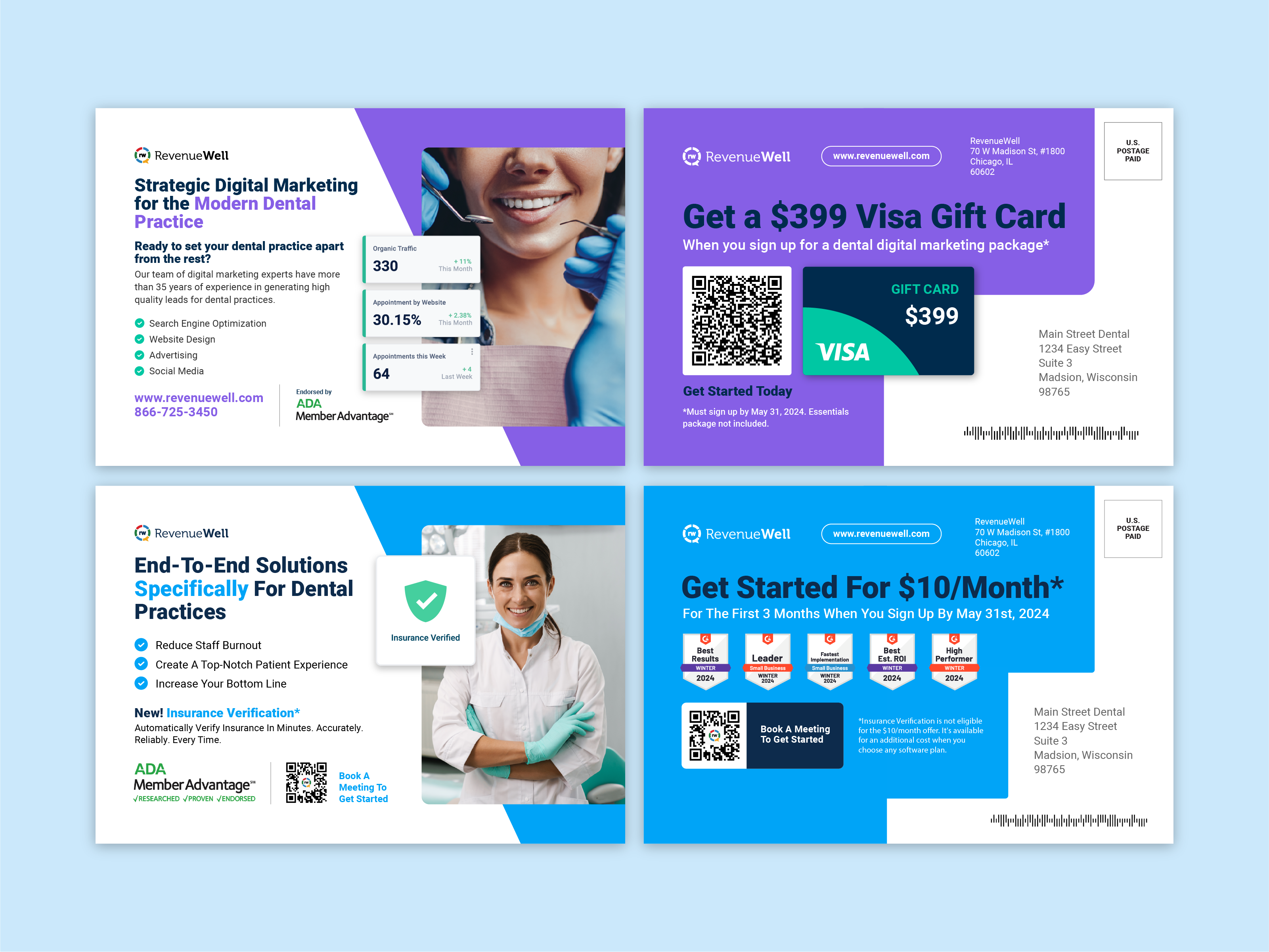 Direct Mail brand brand design branding dental dental marketing dentist design direct mail graphic design icon iconography icons layout design logo mailer marketing postcard print design promo typography