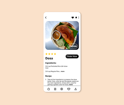 Recipe or Food Order #40 #DailyUI dailyui design digitalart graphic design ui uidesign