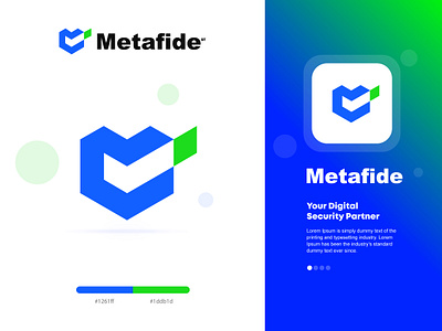 Metafide ai app application brand branding design graphic design identity logo logo design logo designer logo maker logos m letter m logo security security logo tech logo technology ui