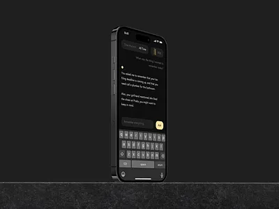 Remember Search Bar - iOS App UI Concept ai app artificial chat gpt intelligence openai recorder voice wearable