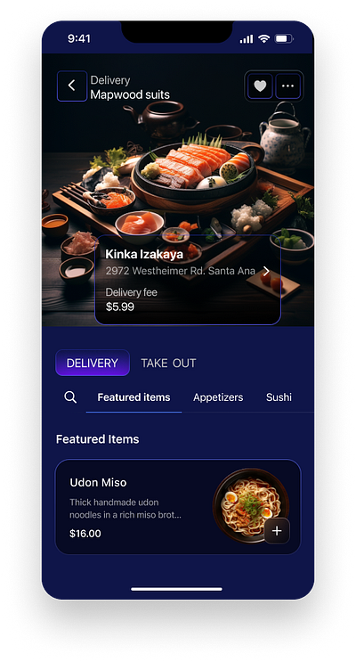 Restaurant page