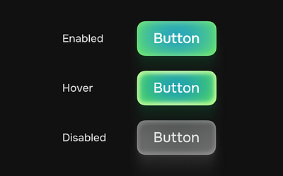 Daily UI 083 - Button app branding btn button design disabled enabled figma graphic design green hover icon illustration logo ui ux