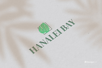 Hanalei Bay LLC Logo Design brand brand design branding gobo lights hanalei bay leaf leaf logo logo logo design shadow overlays