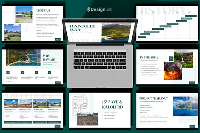 Hanalei Bay LLC Pitch Deck Design deck deck design google slides green hanalei bay investment keynote powerpoint presentation presentation design real estate slides