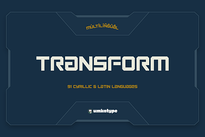 Transform - Display Font bold cyrillic bold font branding font creative font cyrillic display font font design fututristic font geometric font logo font modern font multilingual russian sans serif typeface