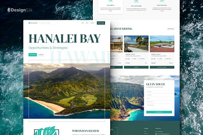 Hanalei Bay LLC Website Design hanalei bay hawaii investment real estate ui uiux design ux water web web design website website mockup