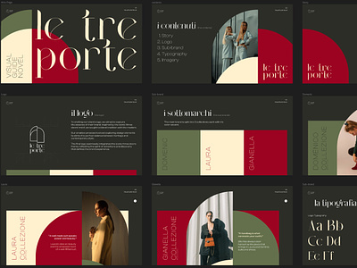 Le Tre Porte - VGN brand book branding design fashion graphic design icon illustration italian line minimal retro simple ui visual guide