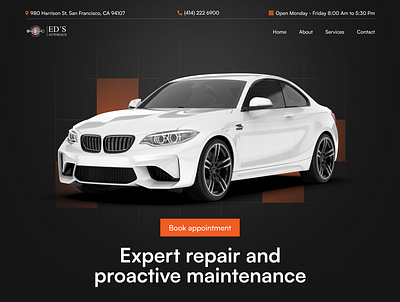 Redesign of a car maintenance website car car maintenance website design ui ux web web design website