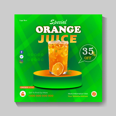 Social media juice post Design business card facebook cover design flyer template food design graphic design logo menu design rollup banner social media juice post design social media post