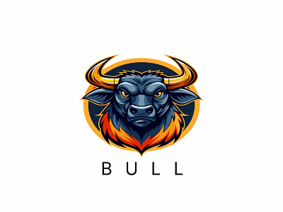 Bull logo animal animal logo animal logo design branding bull design bull graphic bull graphic design bull logo bull logo design bull vector bull vector logo design graphic design illustration logo vector