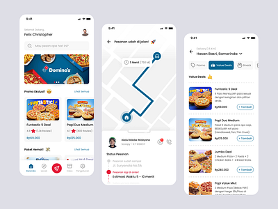 Domino's Pizza App UI Re-design app app design design dominos minimalist mobile pizza product design project re design ui ux