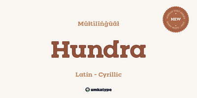 Hundra - Display Font bold font branding font cyrillic display font font design minimalistic font modern font modern serif multilingual russian simple font social media font