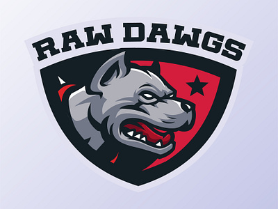 RAW DAWGS pitbull logo concept branding design esport logo graphic design illustration logo masc mascot design mascot logo vector